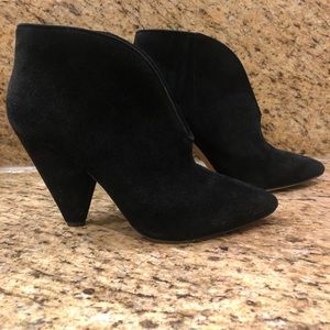 Vince Camuto black suede booties